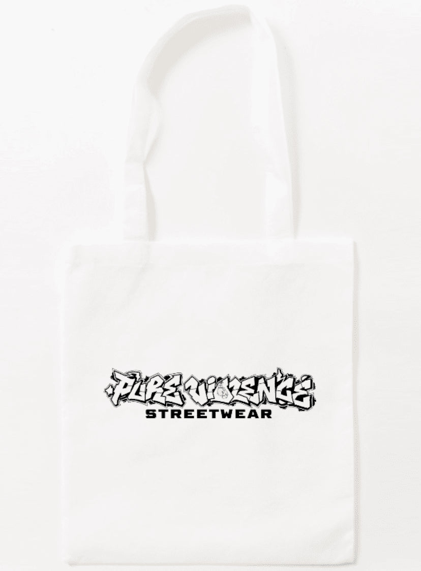WEIßER GRAFFITI-STYLE BEUTEL
